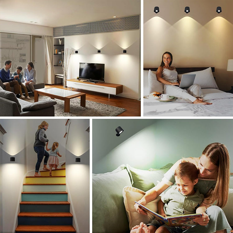 Dobíjecí magnetické LED nástěnné světlo s 360° otočením do domácnosti | Lersk