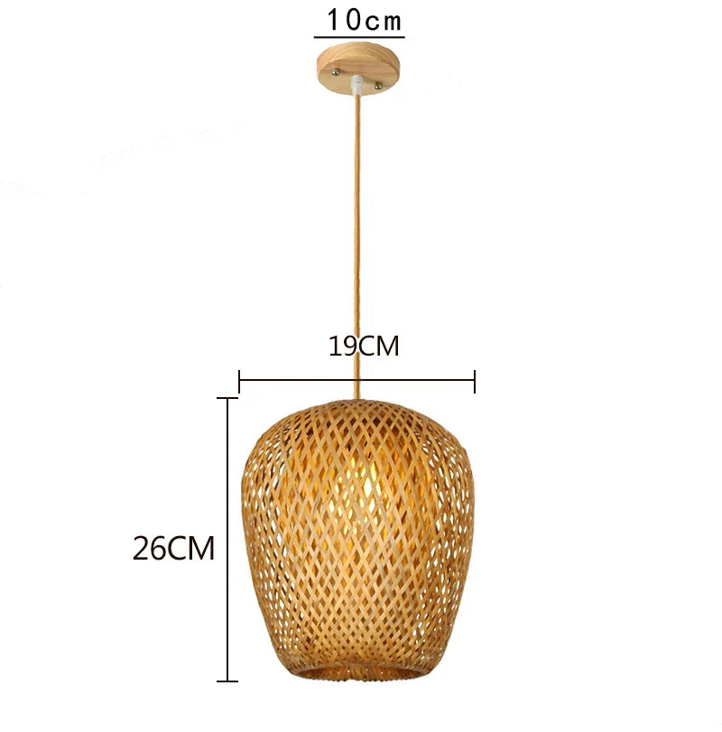 KiraBamboo Knit Pendant Light Chinese-Inspired Handcrafted | Lersk