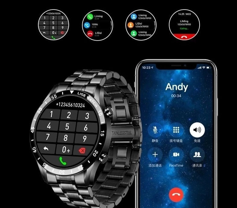 Luxuriöse 4G-Smartwatch mit elegantem Connected-Design für Anrufe und Nachrichten unterwegs | Lersk