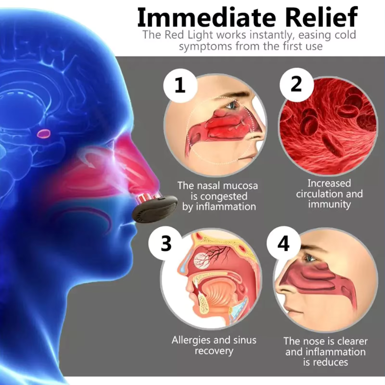 Red Light Nasal Therapy For Sinusitis Sufferers Relief | Lersk