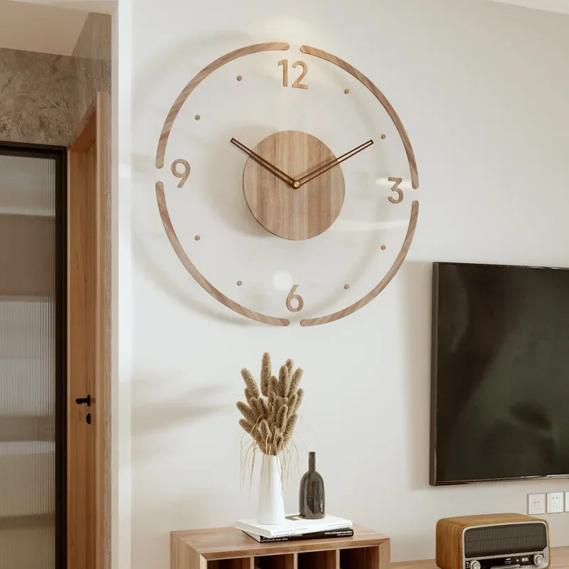 Nástěnné hodiny Aeron Minimalistické Masivní Dřevo Tiché Quartz | Lersk