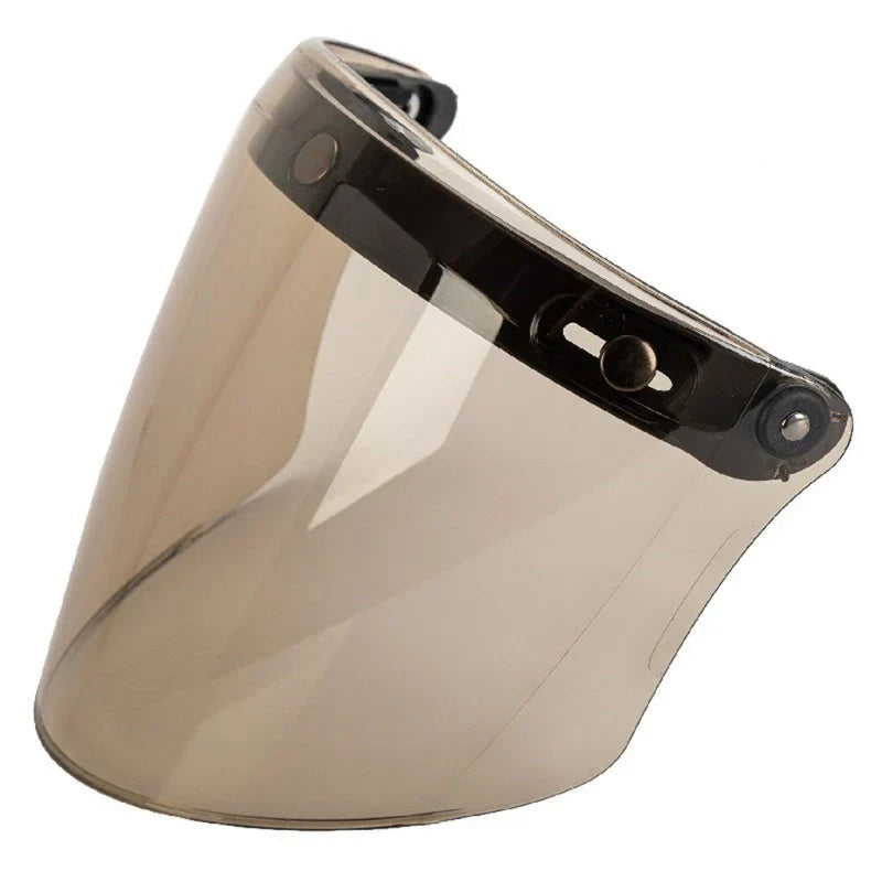 Vintage Flat Visor for Riders Anti-Fog UV-Proof Polycarbonate BKS65 | Lersk