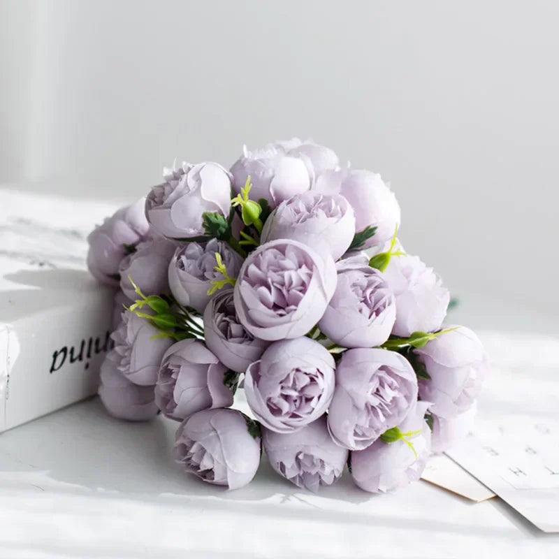 Bouquet Lyra Silk Peony com 27 Flores Realistas em Tons Românticos | Lersk
