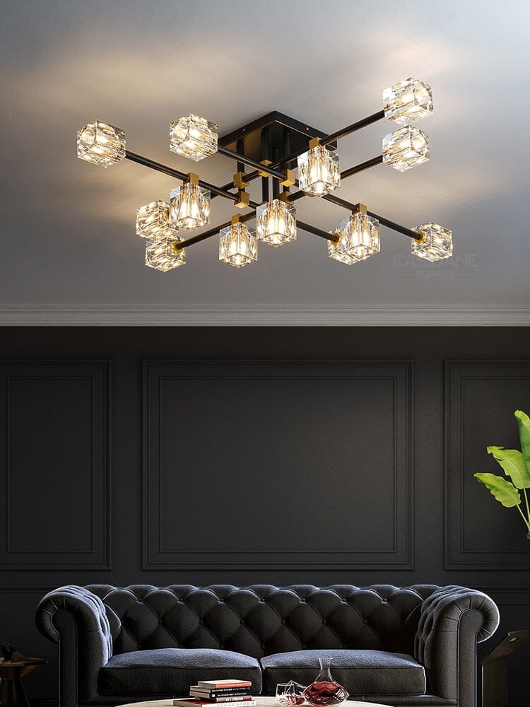 Cube Chandelier in Black | Lersk