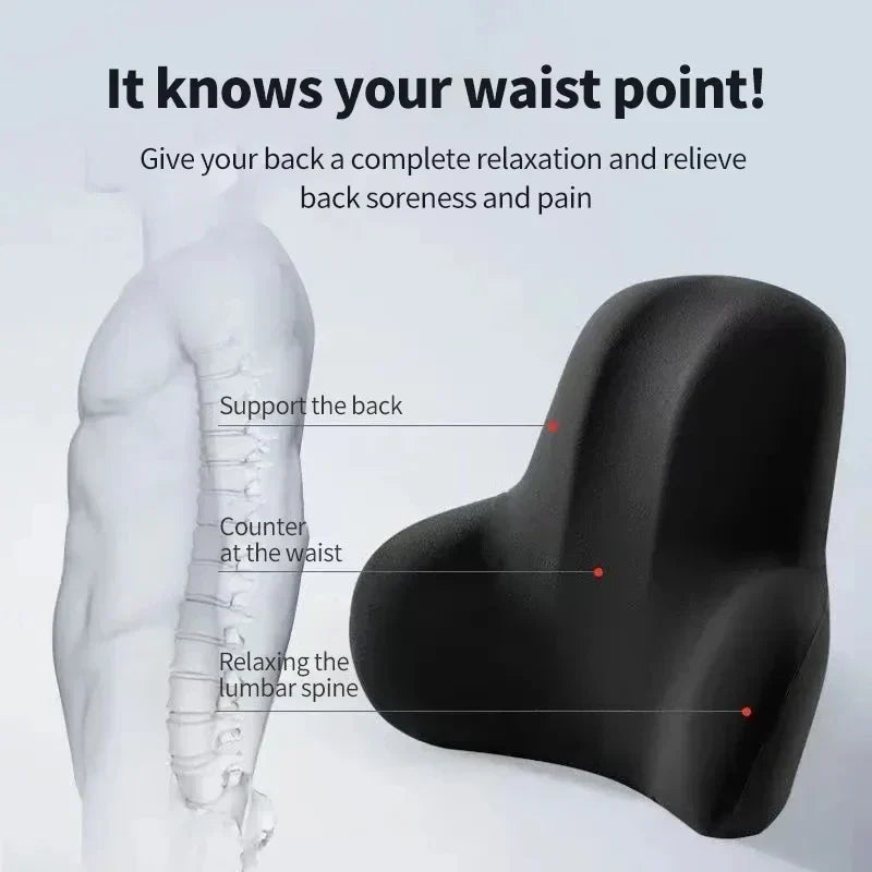Memory Foam Office Chair Seat Cushion with Lumbar Support and Removable Washable Cover | Lersk