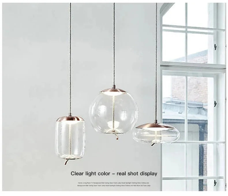 Lampada a sospensione Aurum Glass Design moderna | Lersk