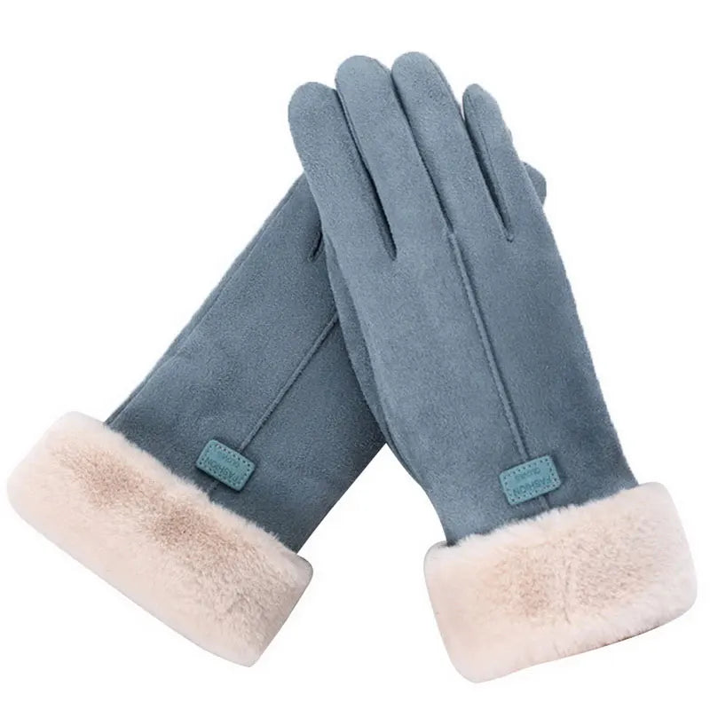 BlushGlow FrostGuard Touchscreen Pink Fleece Handsker Vinter | Lersk