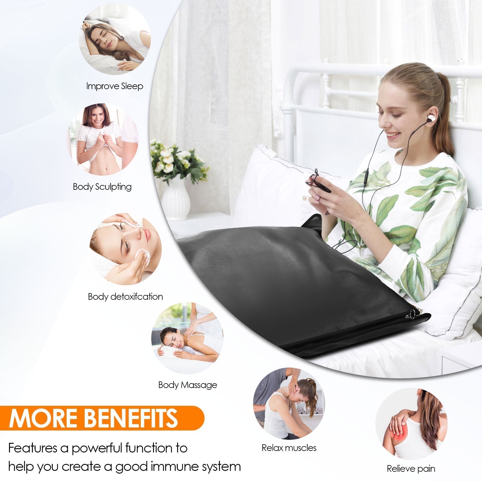 Infrared Sauna Blanket Portable Detox For Home Wellness | Lersk