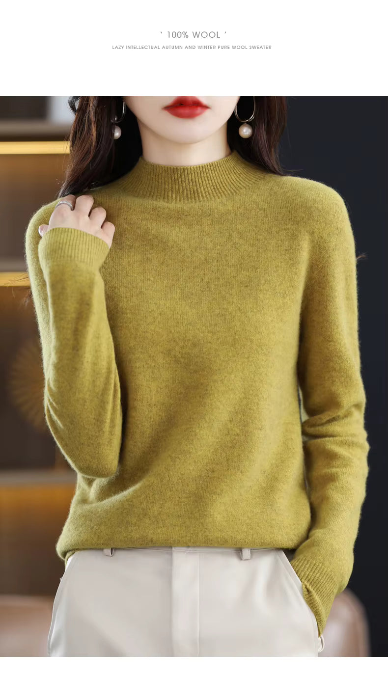 Maglione Donna Sarah in Lana Merino Vestibilità Slim Calore per Autunno e Inverno | Lersk