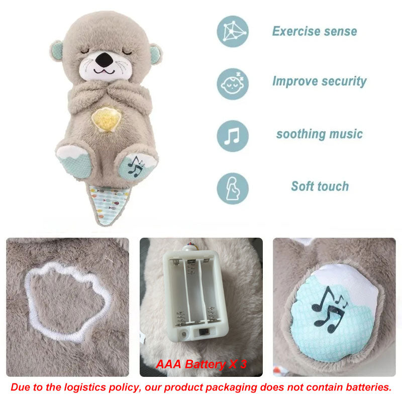 Baby Sleep Otter Plush Babies Calming Breathing Night Light | Lersk