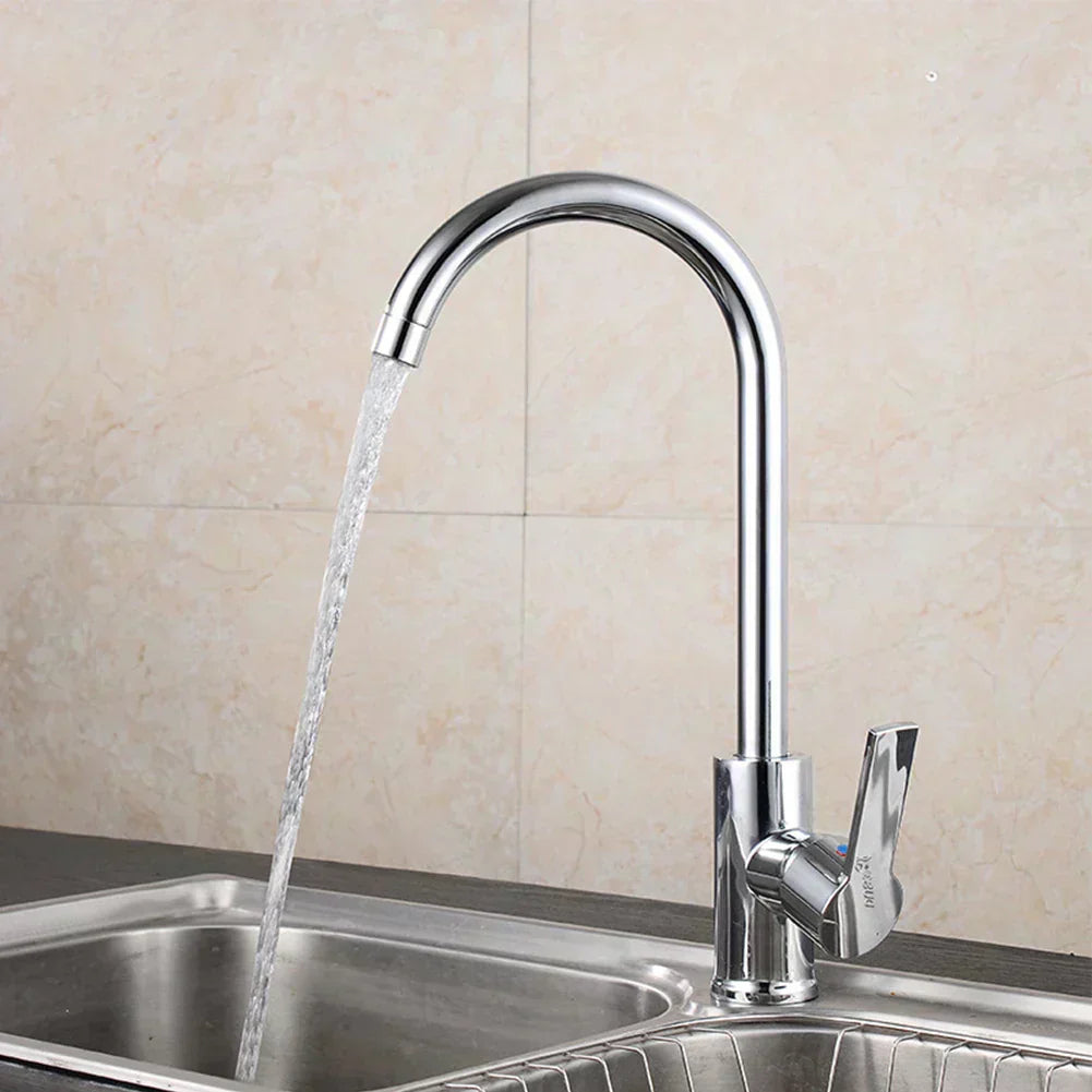 LumaFlow Chrome Single-Handle Kitchen Mixer Tap Fixture | Lersk