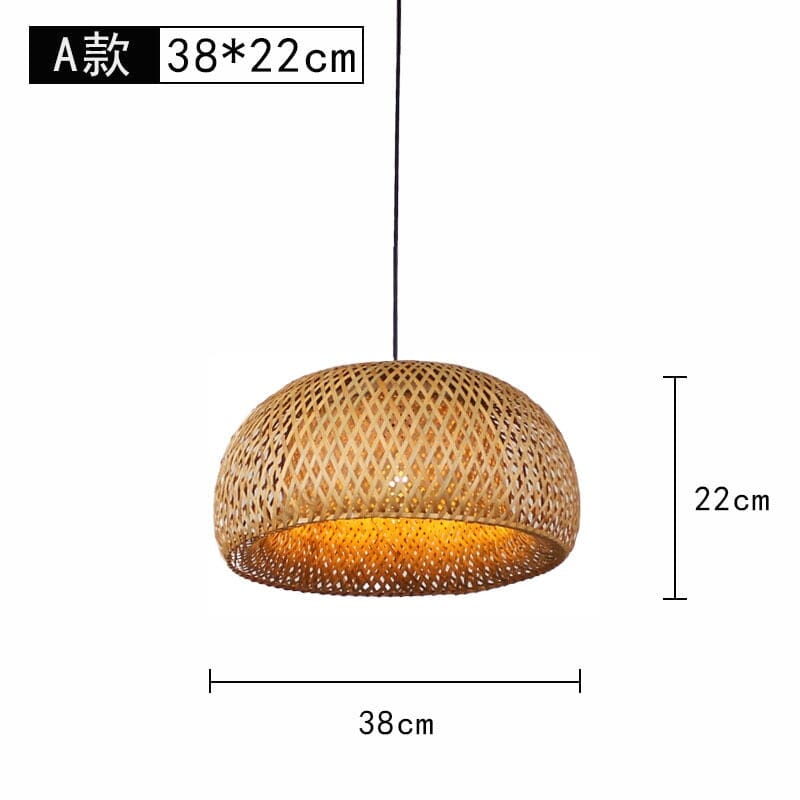 Lámpara colgante de bambú KoruBend | Cocina rústica moderna | Lersk