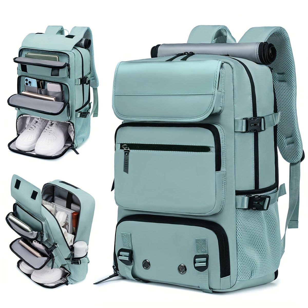 TRAVELMAX Großer wasserdichter Reiserucksack mit USB-Ladeanschluss, ideal für Reisen | Lersk