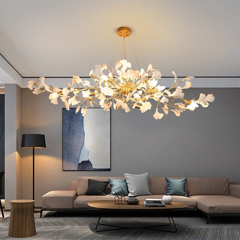 Lunsera Keramik-Blüten Kronleuchter mit mattiertem Glasfinish | Lersk
