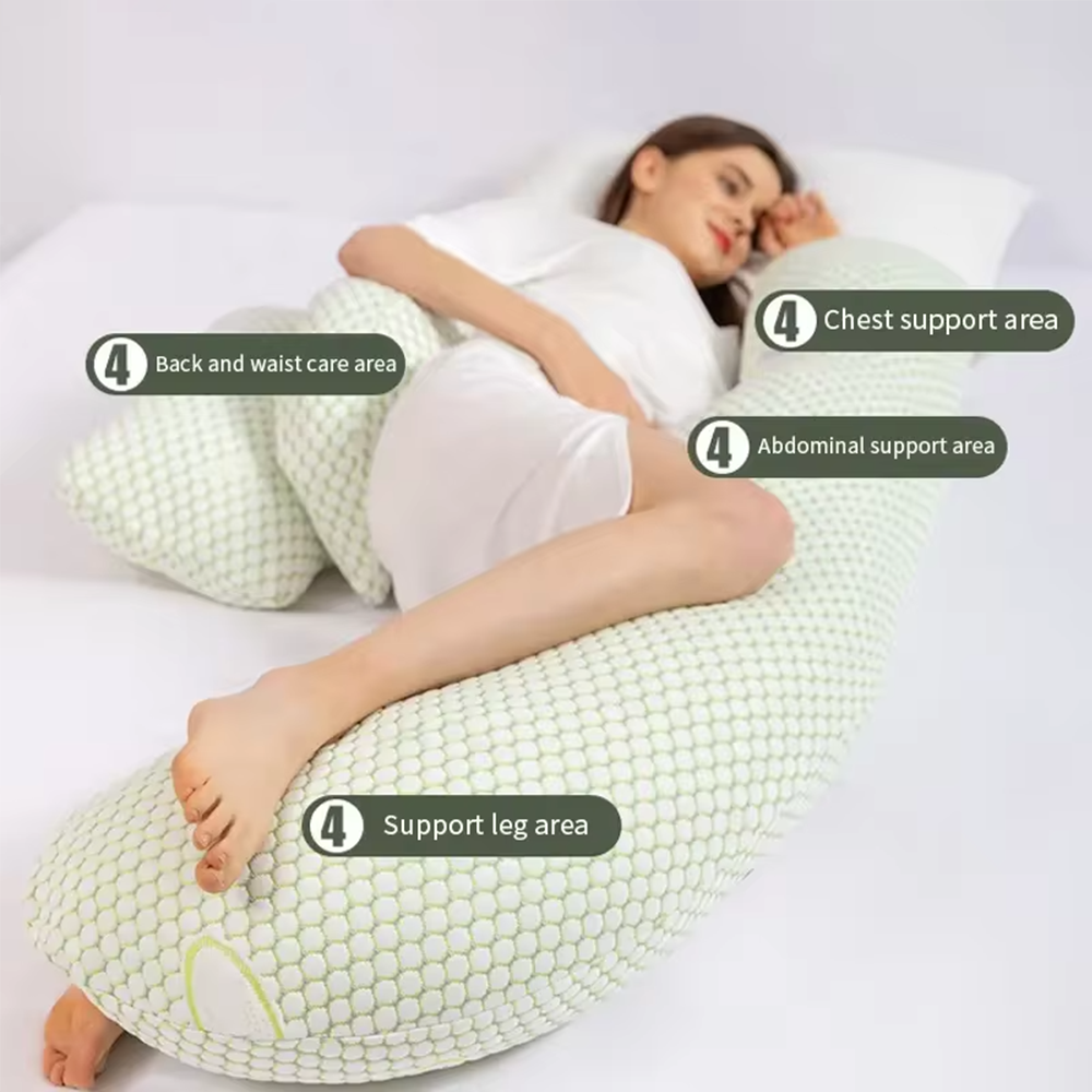 Cuscino a forma di U per la gravidanza per future mamme Comfort ergonomico e supporto | Lersk