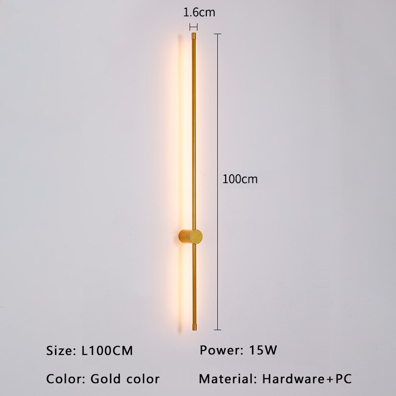 Luminex Neo Applique de Parede em Dourado Moderno e Preto LED | Lersk