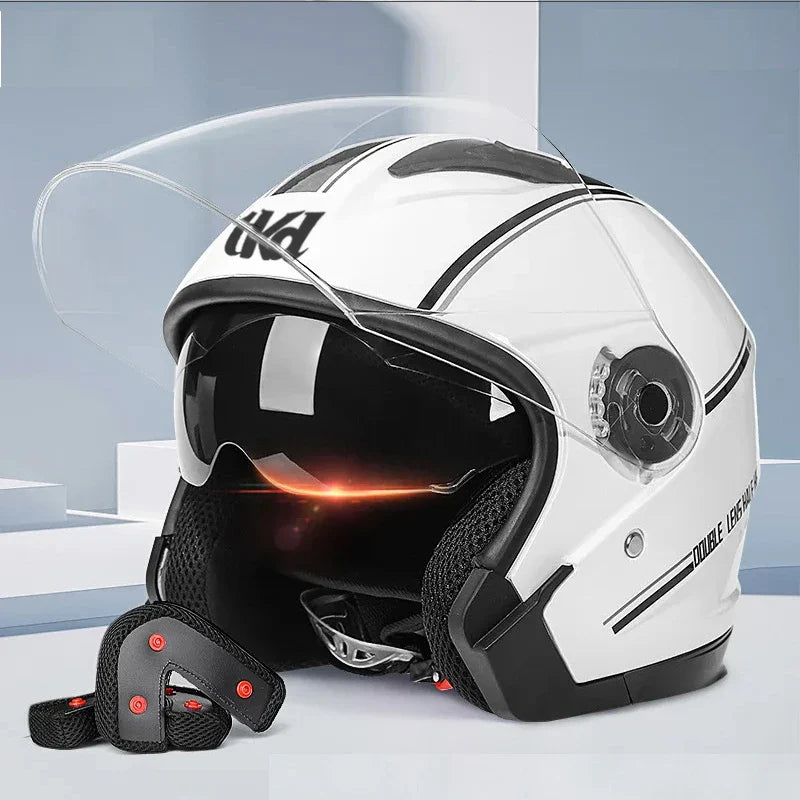 Çift Vizörlü Flip-Up Modüler Motosiklet Kaskı – DOT ve ECE Sertifikalı | Lersk