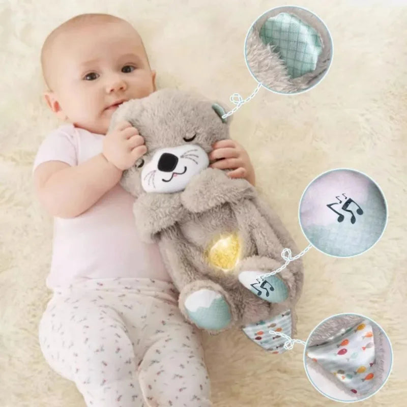 Baby Sleep Otter Plush Babies Calming Breathing Night Light | Lersk
