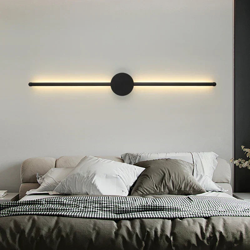 Applique murale LED moderne en forme de I avec ambiance à trois tons réglable pour chambres | Lersk