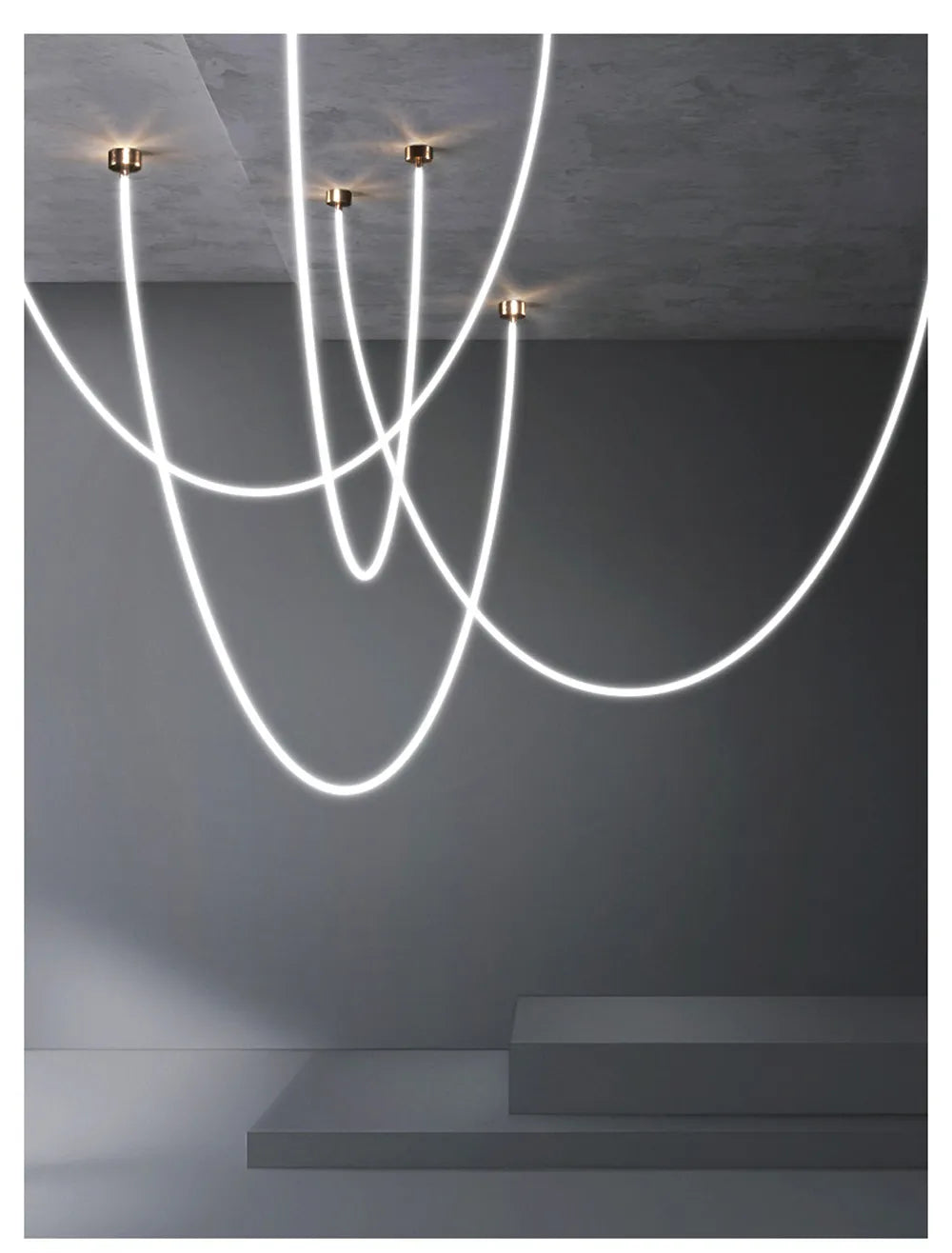Lyra Dome LED postmoderní zlatá chromová elegantní stropní lampa | Lersk