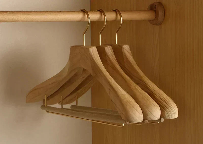 Orion Camphor Wood Wide Shoulder Hangers Two Pack for Closet Organization