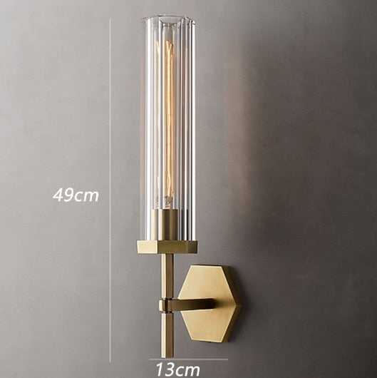 AstraLux Crystal LED Wall Sconce With Clear Glass Shades | Lersk