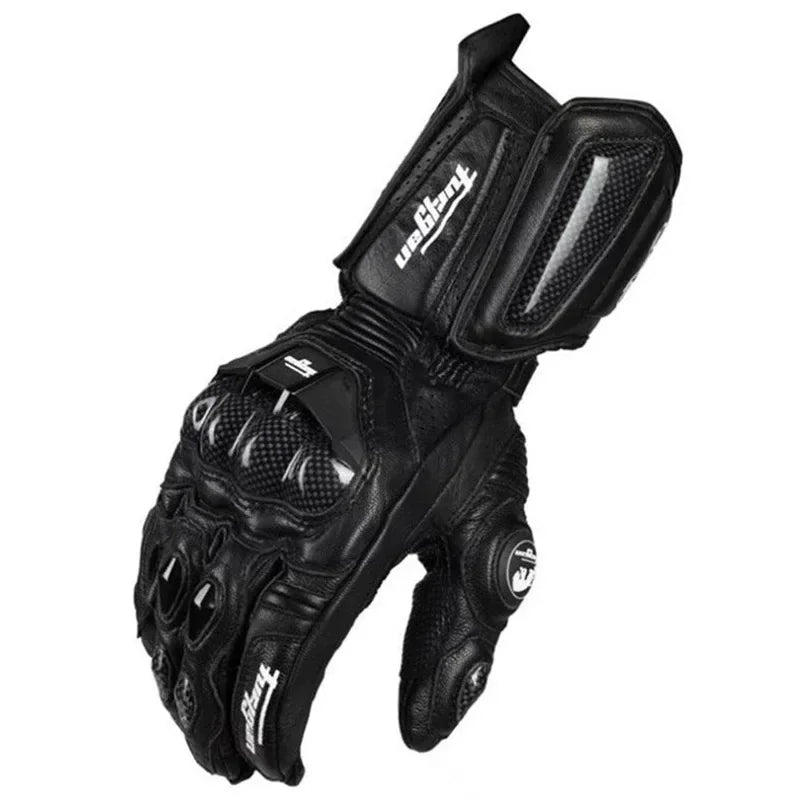 RidePro Carbon Motorradhandschuhe Winddicht Wasserdicht Touchscreen-kompatibel Echtes Leder Schutz für Sommer und Winter | Lersk