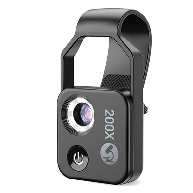 MicroZoom Clip-On Phone Microscope With LED Light And 200x Magnification Lens For Smartphones | Lersk