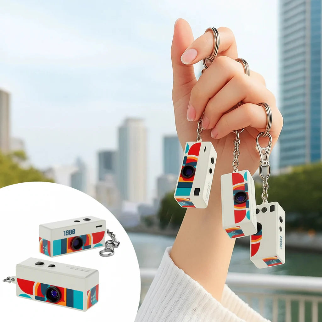 Mini telecamera portachiavi retrò 1080P con sensore CCD, flash e supporto MicroSD fino a 128GB | Lersk
