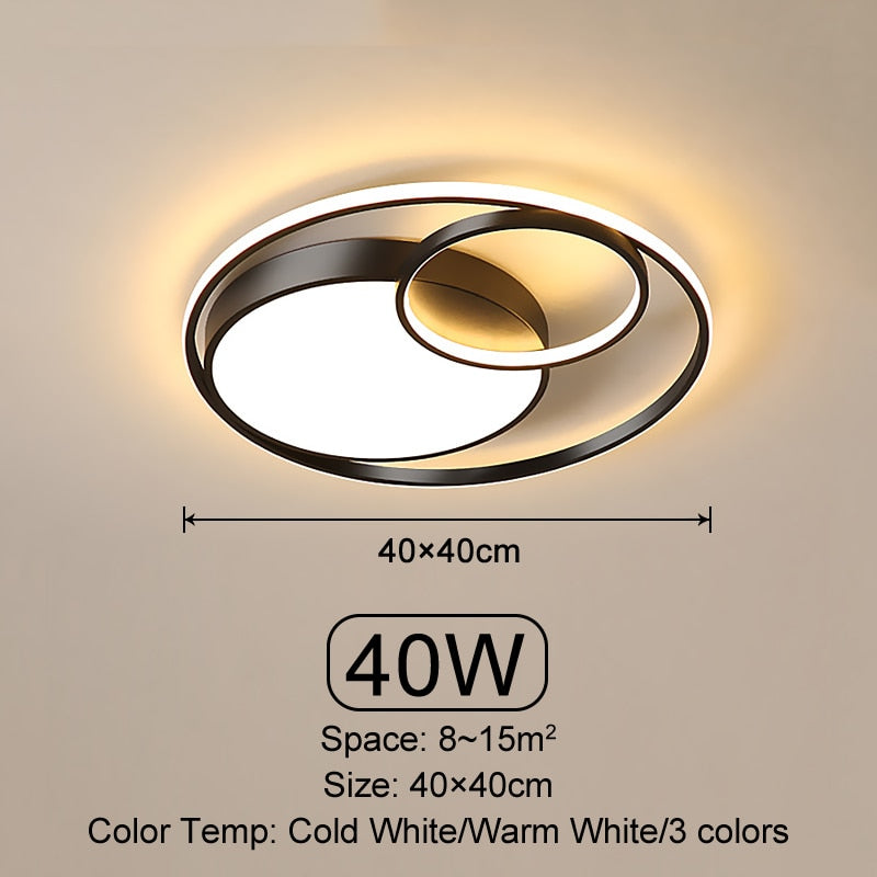 Oriselle | Zeitgenössische Endless Rings LED-Deckenleuchte | Lersk