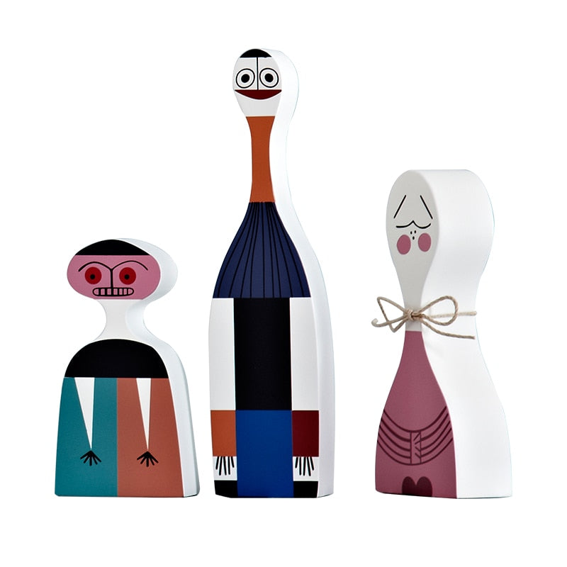 Figure in legno artigianali eleganti per esposizione domestica e collezione di decorazioni stagionali festive | Lersk