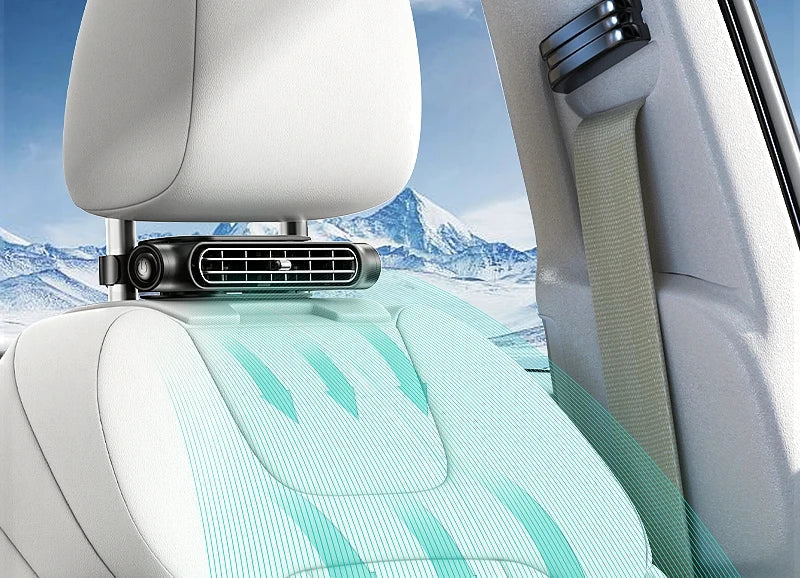 Zara Adjustable Car Headrest Cooling Fan USB Three Speed For Backseat | Lersk