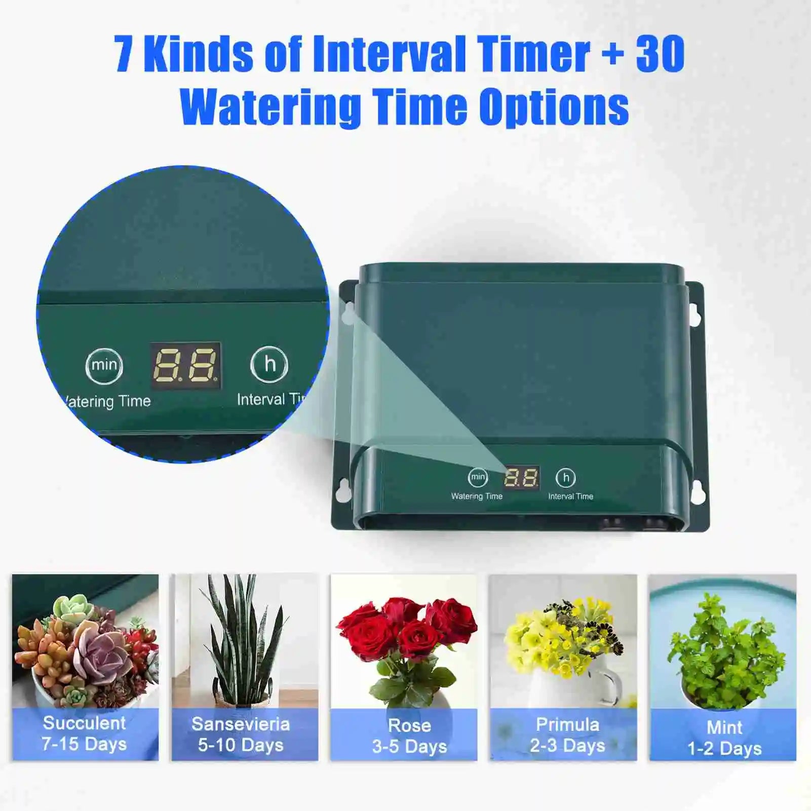 AquaFlow Solar Drip Irrigation System Kit For Automatic Watering With 30 Modes And 7 Timers | Lersk