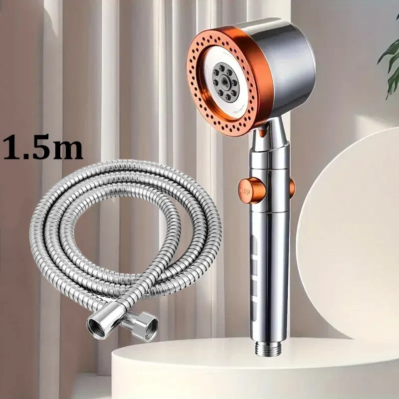6-Mode Handheld Shower Head with Built-In Filter and One-Button Water Stop | Lersk