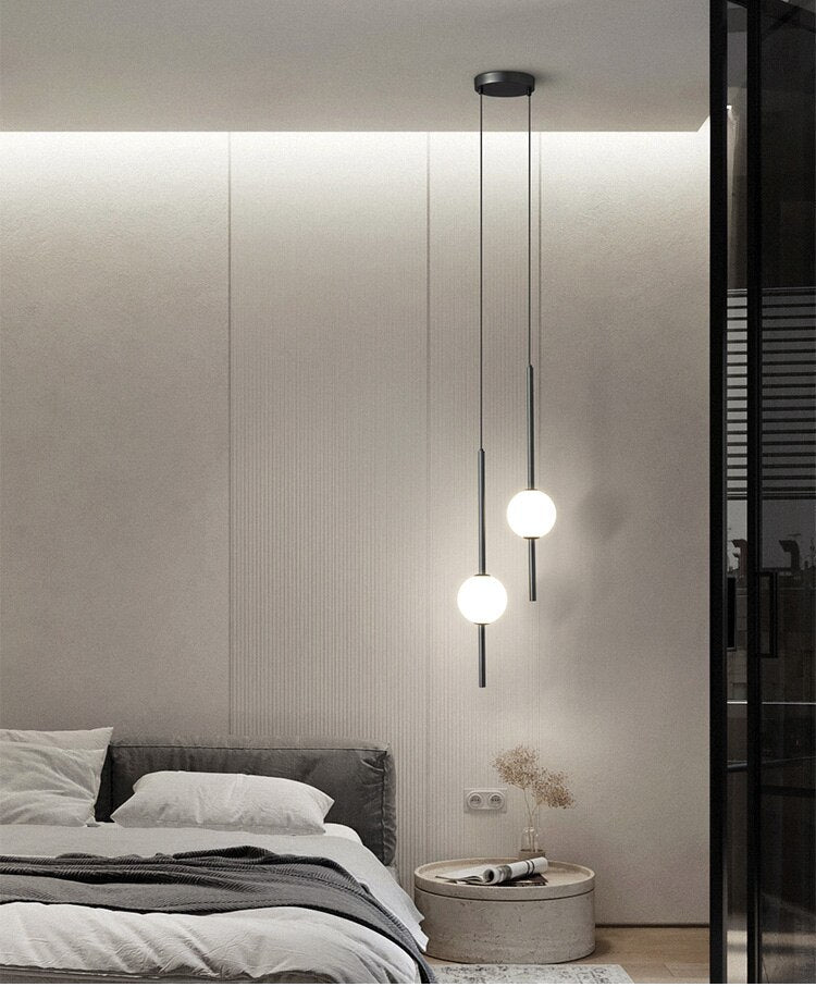 OrionGlow skleněné koule závěsné svítidlo pro moderní jídelny a ložnice | Lersk