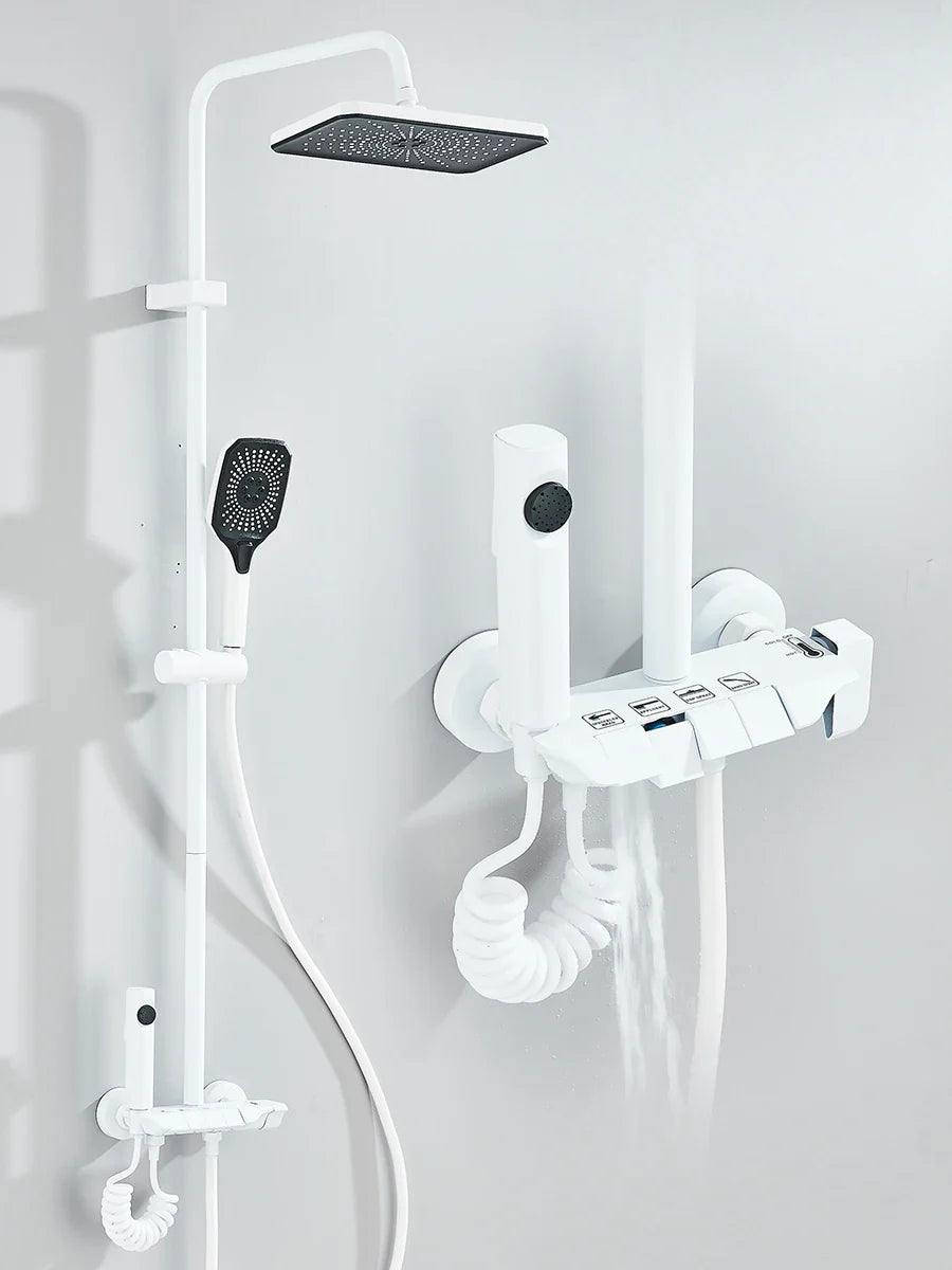 4-Wege-Duschsystem mit Regendusche, Bidet und Einhebelmischer für Warm- und Kaltwasser, CE-zertifiziert | Lersk