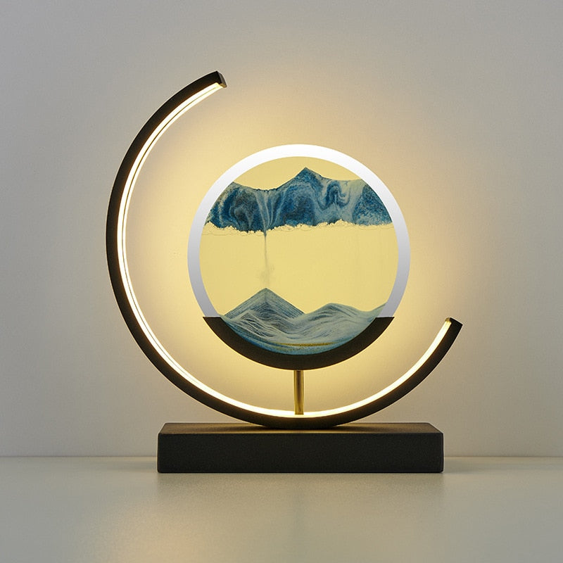 NovaGlow Mondlampe: Sand- und Wasserbewegung Kunst LED Schreibtischlampe | Lersk