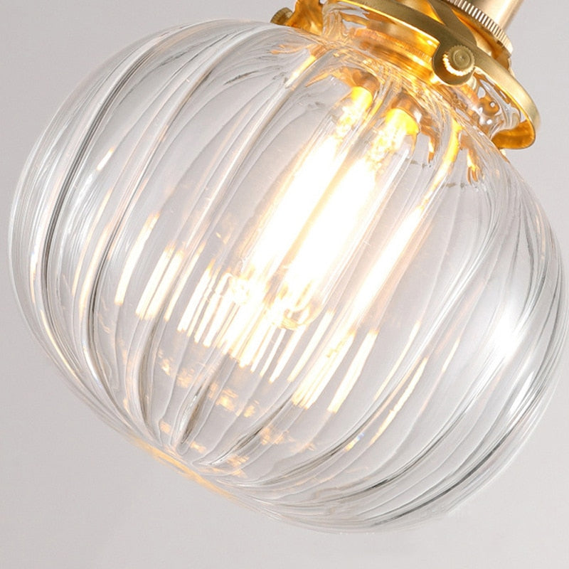 Lunara Retro Glas-Hängeleuchte mit Eisen-Finish-Akzent | Lersk