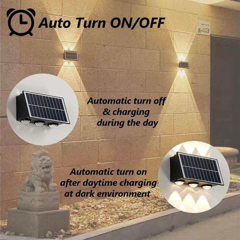 Solar Powered Outdoor Wall Light With Up And Down LED Waterproof For Garden | Lersk