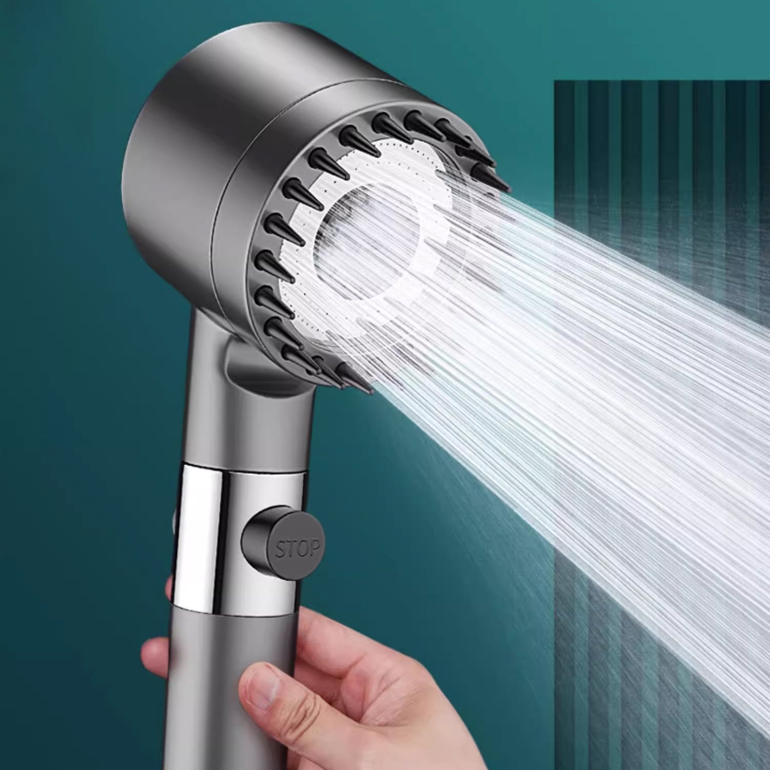 Sprchová hlavice Turbohead Spa kvality s posílením tlaku pro domácnosti s nízkým tlakem vody | Lersk