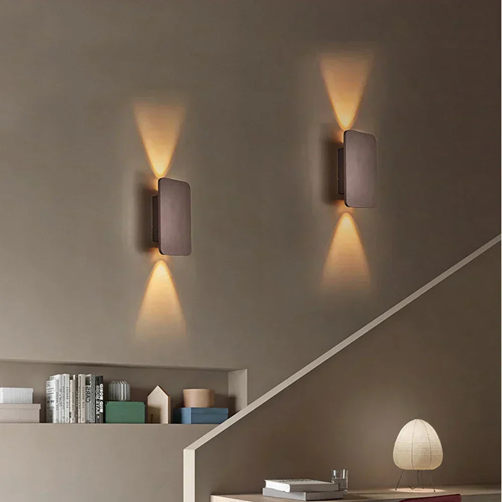 NovaLine Dual Head LED Sconce Up Down Wall Light in Black