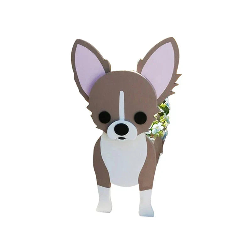 Hund Plantebeholder Blomsterpotte PoteFantastisk Forskellige Racer Havepynt Til Indendørs og Udendørs Brug | Lersk