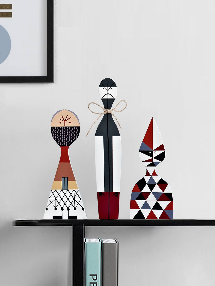 Figure in legno artigianali eleganti per esposizione domestica e collezione di decorazioni stagionali festive | Lersk