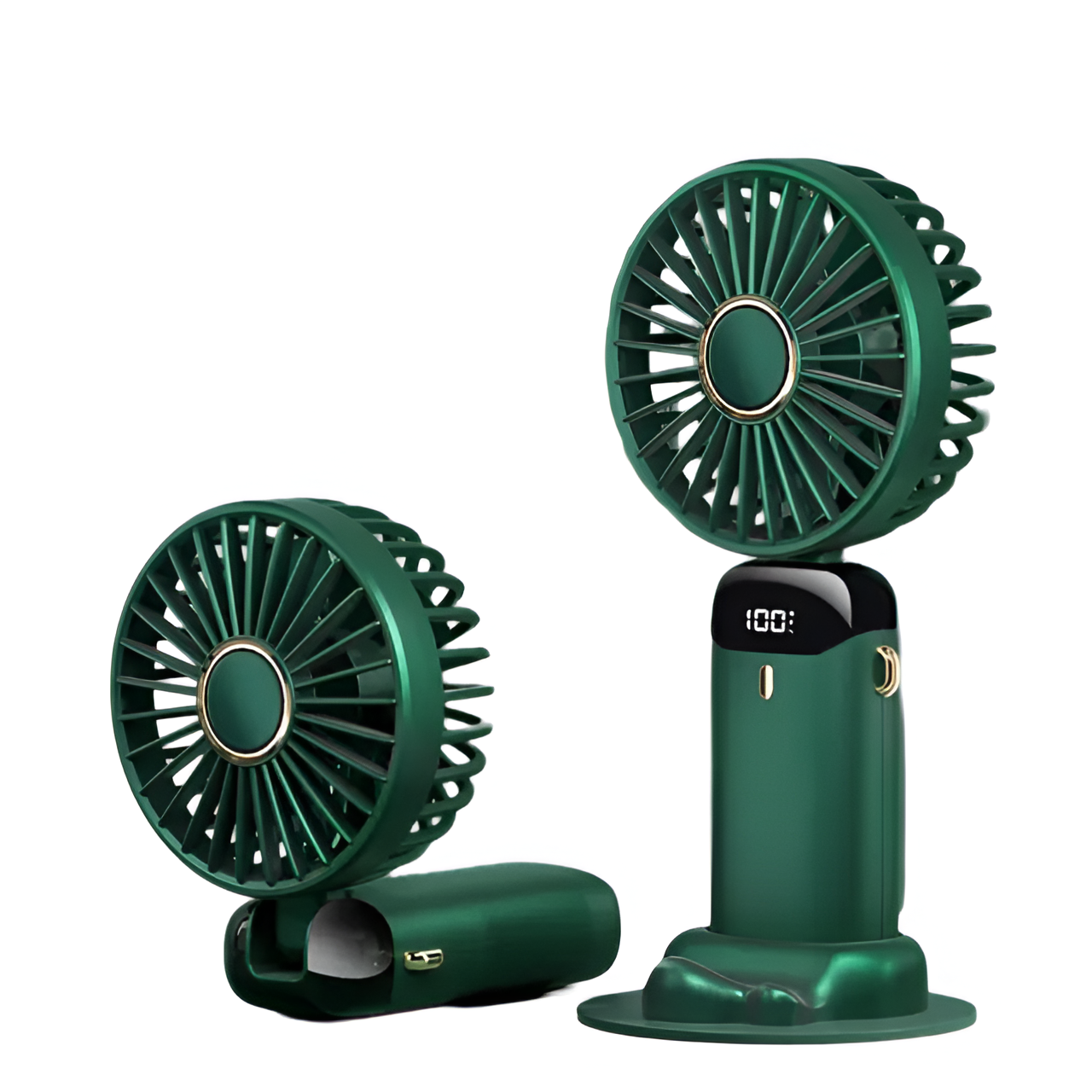 VentoMax Genopladelig Håndholdt Ventilator, Støjsvag 5-trins 90° Drejelig | Lersk