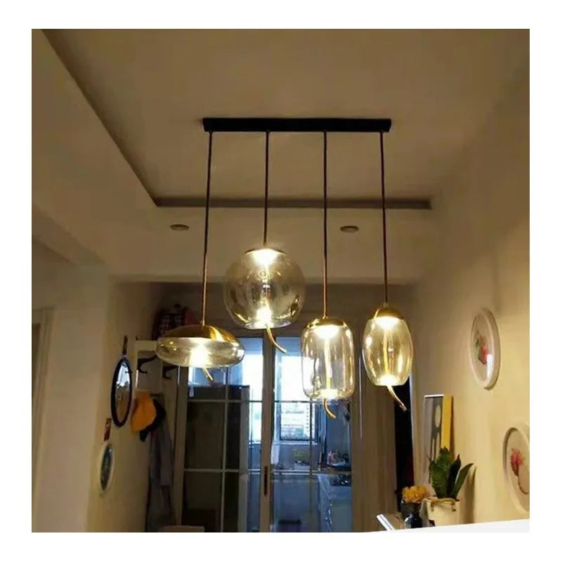 Lampada a sospensione Aurum Glass Design moderna | Lersk