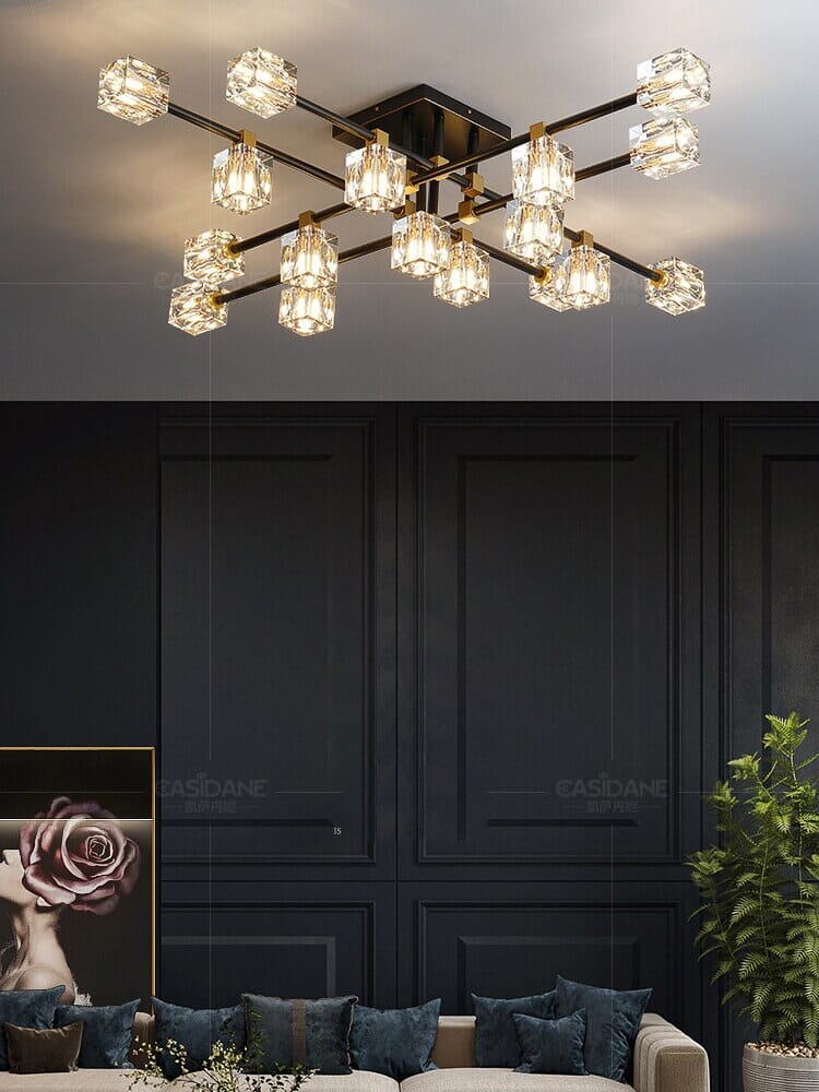 Cube Chandelier in Black | Lersk