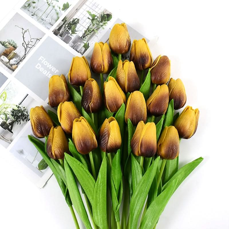 Umělá kytice tulipánů s realistickými květy pro domácí a eventovou dekoraci | Lersk