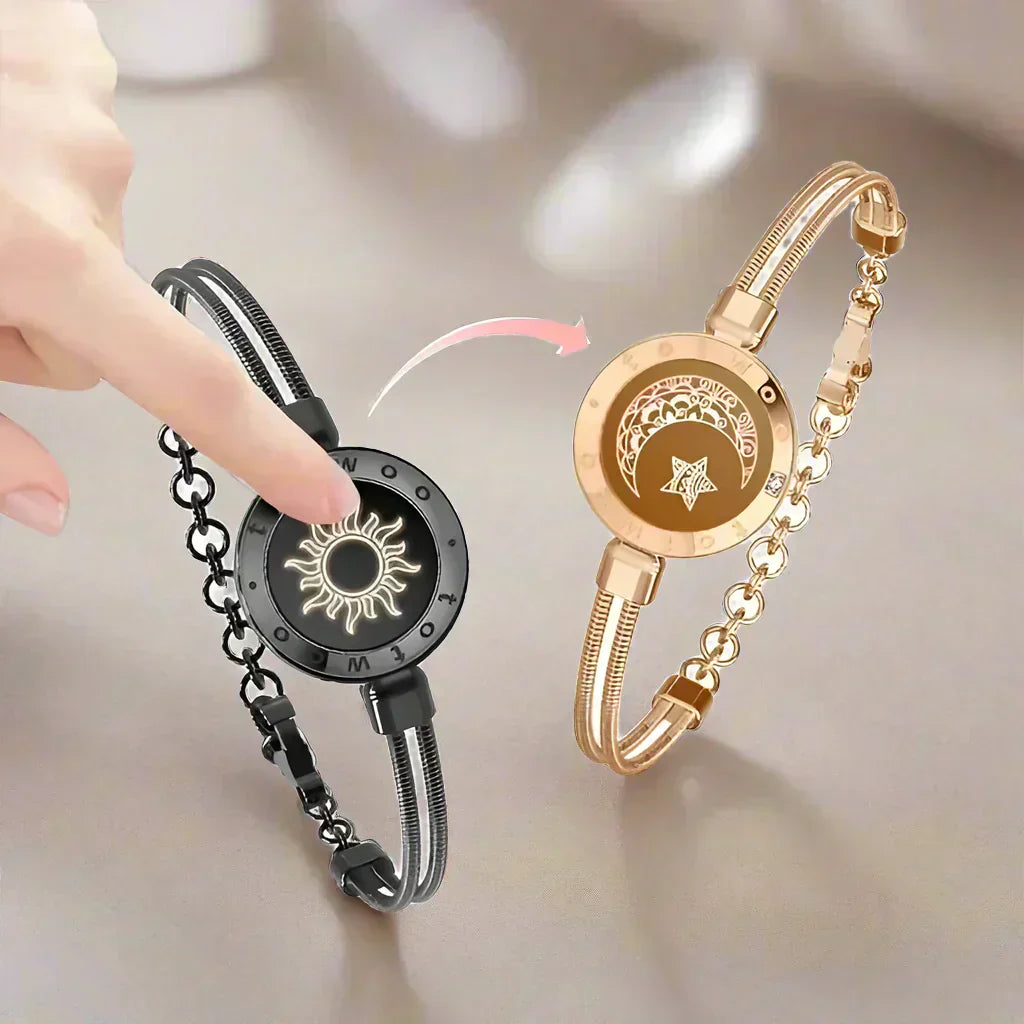 Braccialetti AuroraBond Duo per Amanti a Distanza, Si Illuminano e Vibrano | Lersk