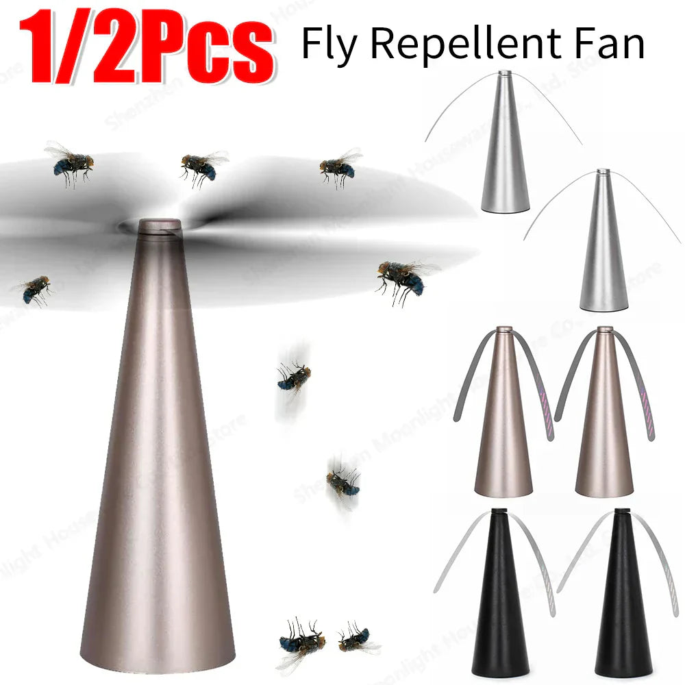 Fliegenschutzventilator Tragbarer Insektenschutz für Outdoor-Essen und Camping, Batteriebetrieben oder USB-Anschluss | Lersk