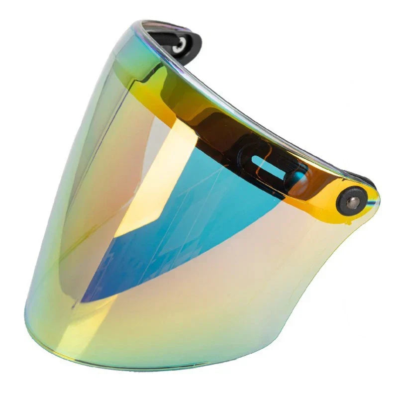 Vintage Flat Visor for Riders Anti-Fog UV-Proof Polycarbonate BKS65 | Lersk